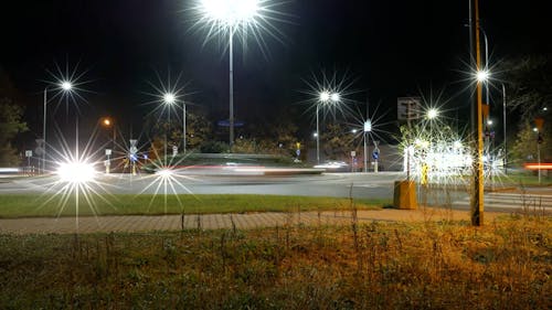 Time Lapse of a Roundabout in Warsaw