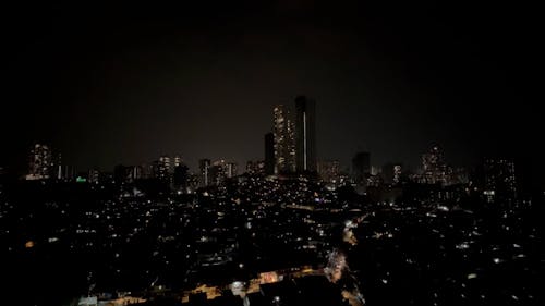 Modern City Skyline at Night