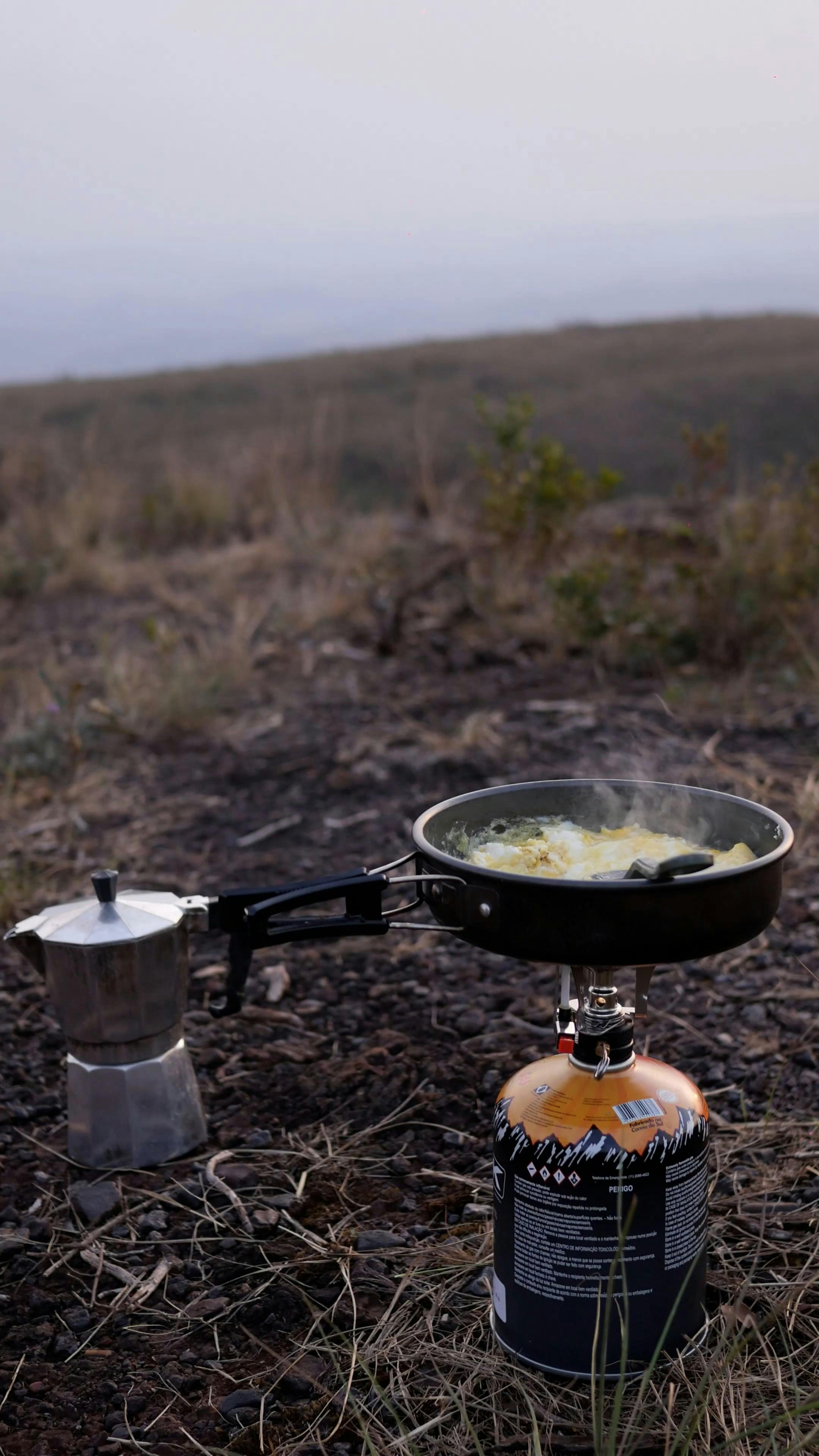 Food Cooking on Camping Stove Free Stock Video Footage, RoyaltyFree 4K