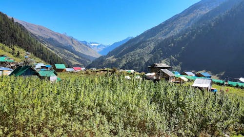 Drone Footage of a Rural Area near the Mountains