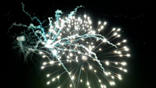 Firework Display in Sky at Night