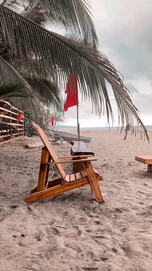 Lounge Chair on Tropical Beach