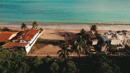 Buildings on Tropical Beach