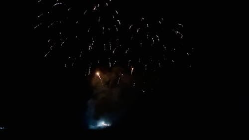 Fireworks Exploding in Sky at Night