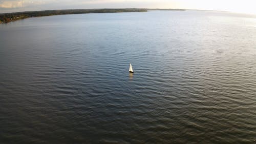 Sailboat Sailing in Sea