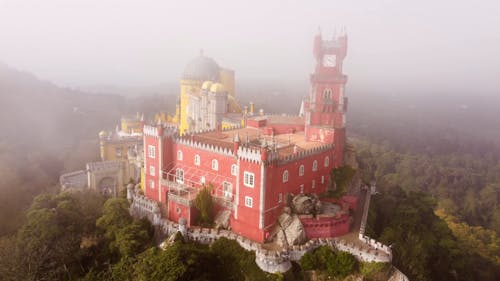 Aerial Footage of a Castle