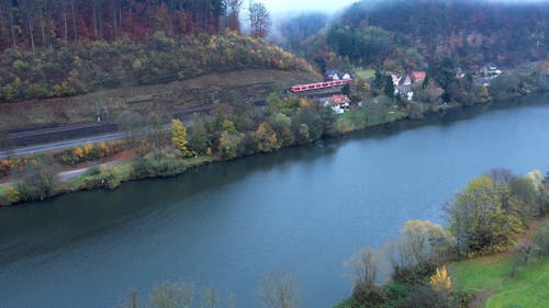 Aerial Footage of a Train