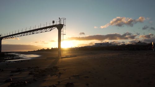 Sunrise over Beach on Sea Shore