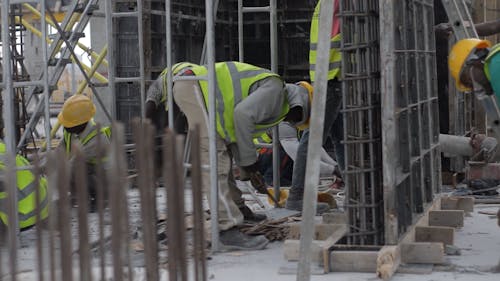 Construction Workers at Construction Site