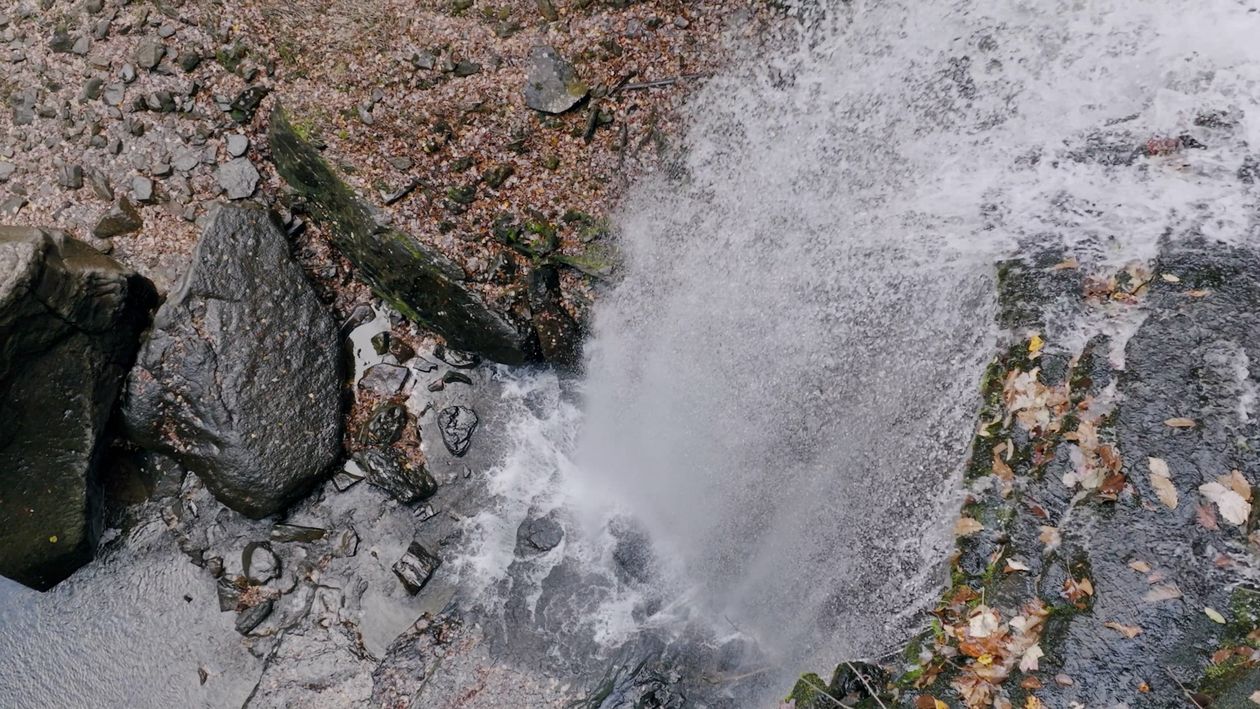 Slow Motion of Water Flowing in Waterfall Free Stock Video Footage ...