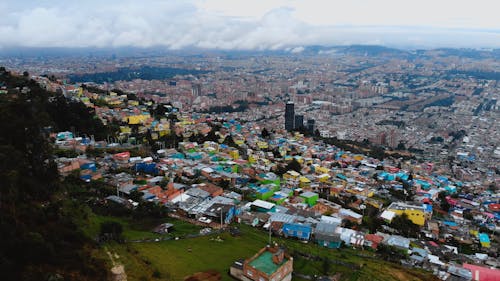 Aerial View on Slums in Bogota