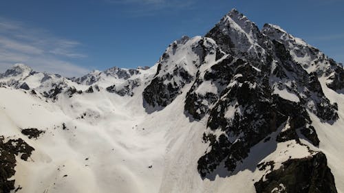 Mountains Peaks Covered with Snow