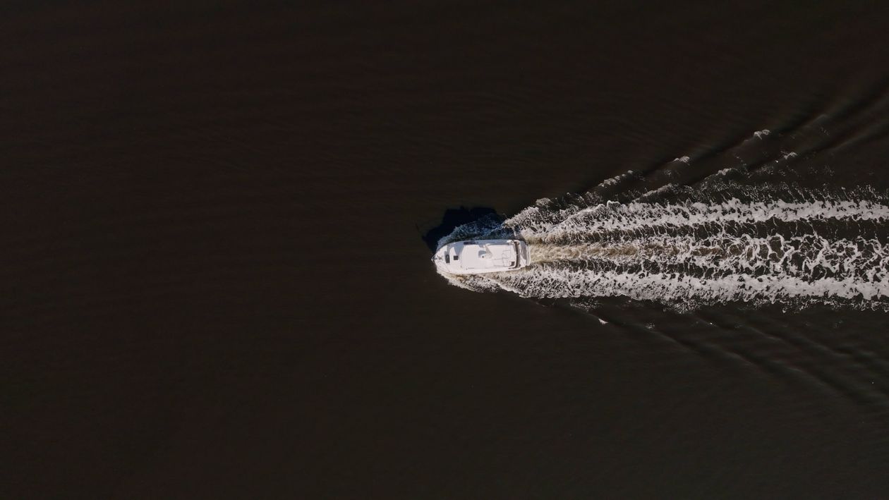Aerial view from Above on Motorboat Free Stock Video Footage, Royalty ...