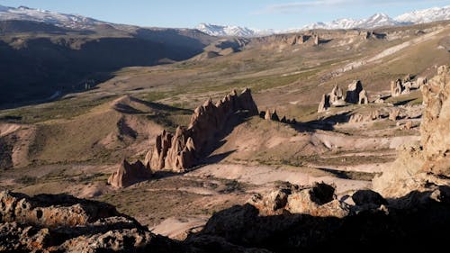 Eroded Rock Formation in Mountains