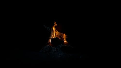 Fire in Bonfire in Darkness