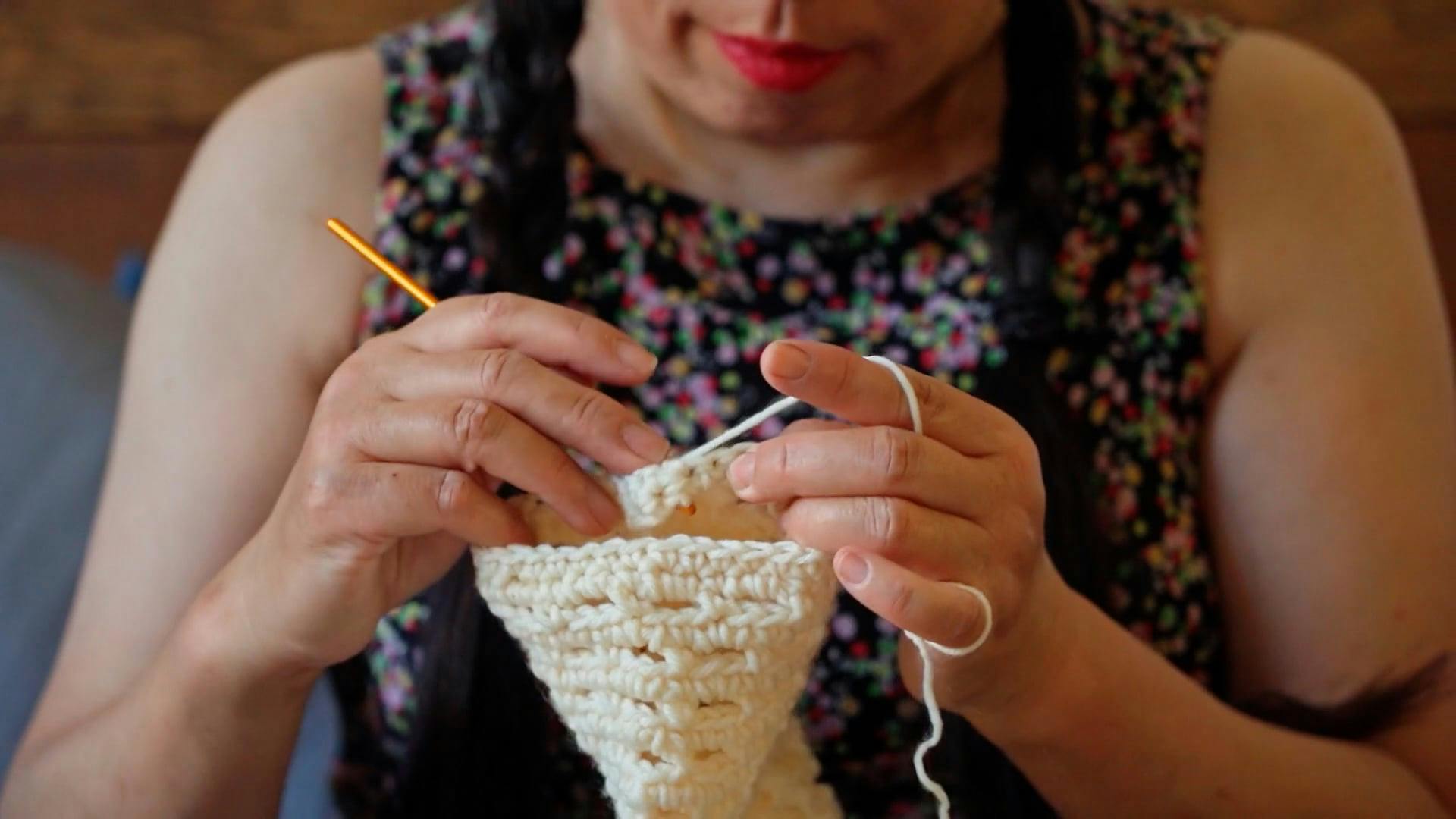 Knitting Using a Crochet Hook