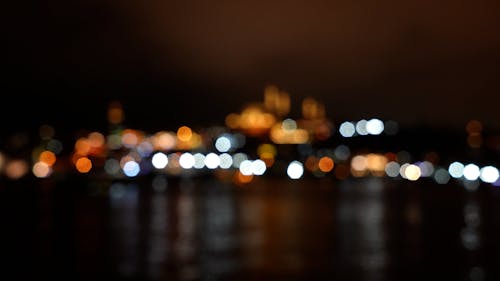 Blurred Video of City at Night