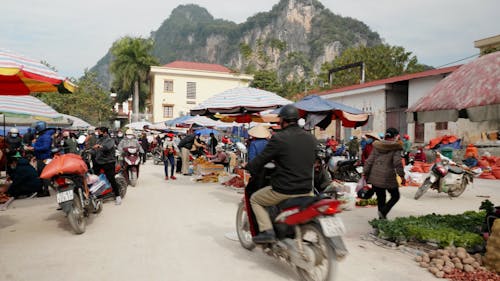 People on Street Market