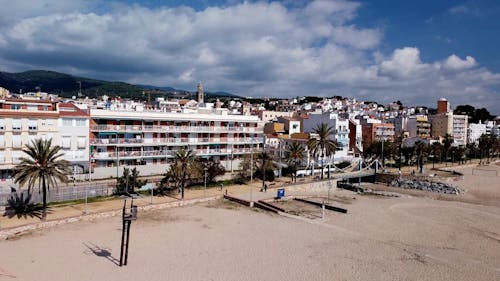 Aerial View on City by Beach