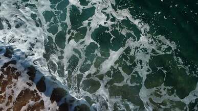 aerial view on beach on shore