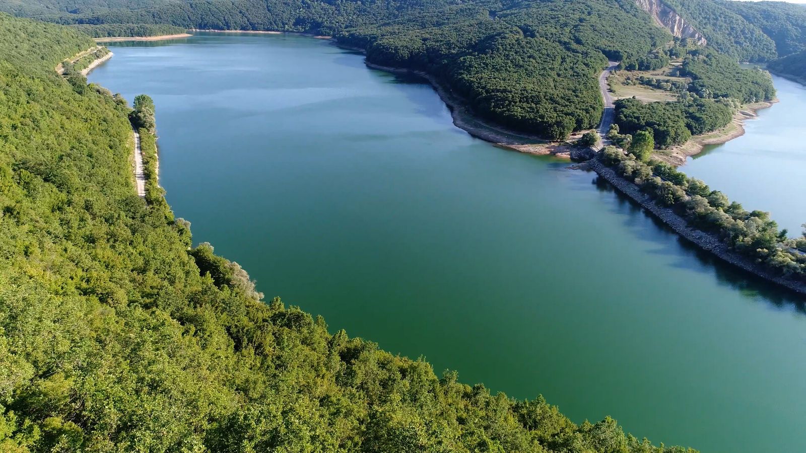 Drone Footage of Green Mountains and a River Free Stock Video Footage ...