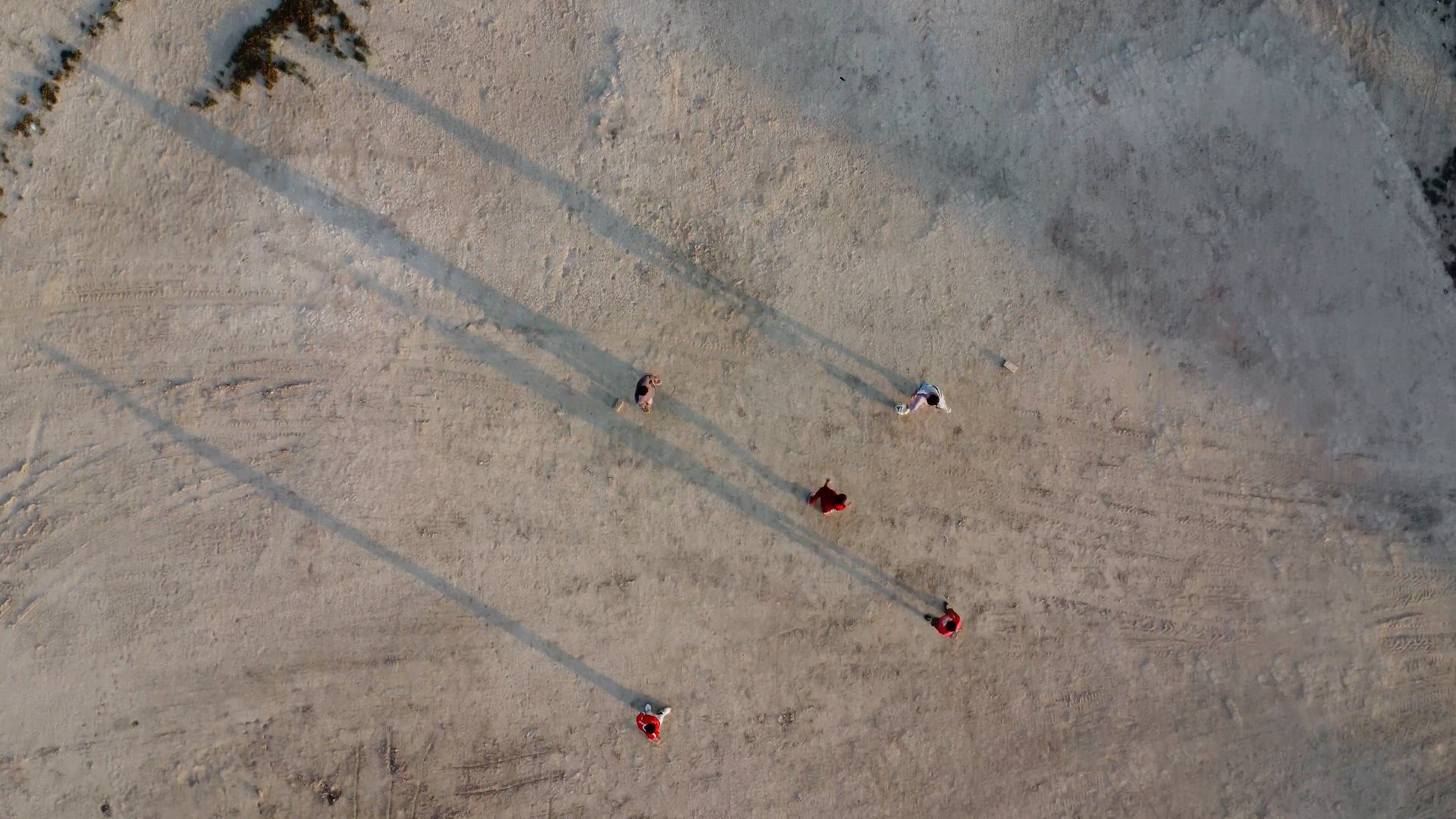 Drone Footage of a Group of Friends Playing Soccer Free Stock Video ...