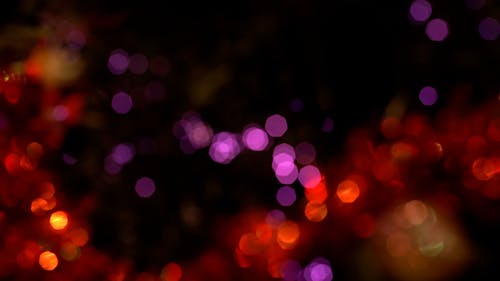 Colorful Twinkling Lights with Bokeh Effect 