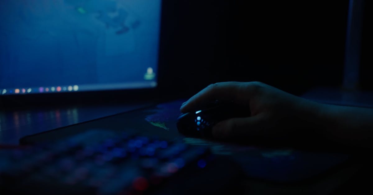 Close-up View of Man Playing on Computer at Night Free Stock Video ...