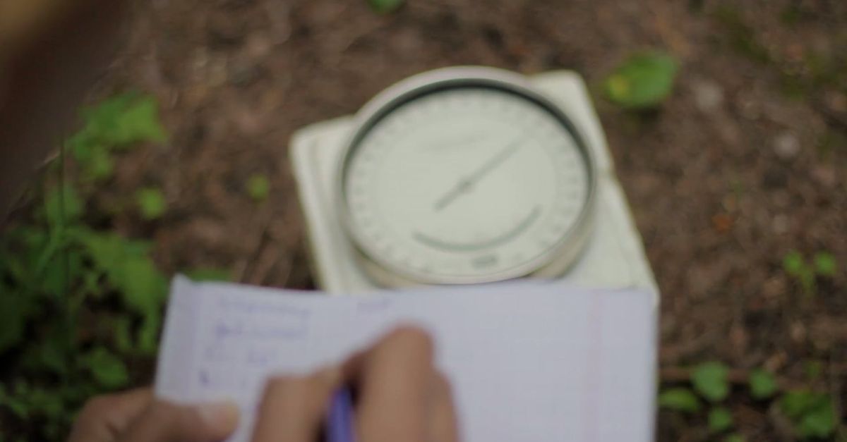 Person Using Barometer A Person Taking Notes While Looking at a Barometer Free Stock Video ...