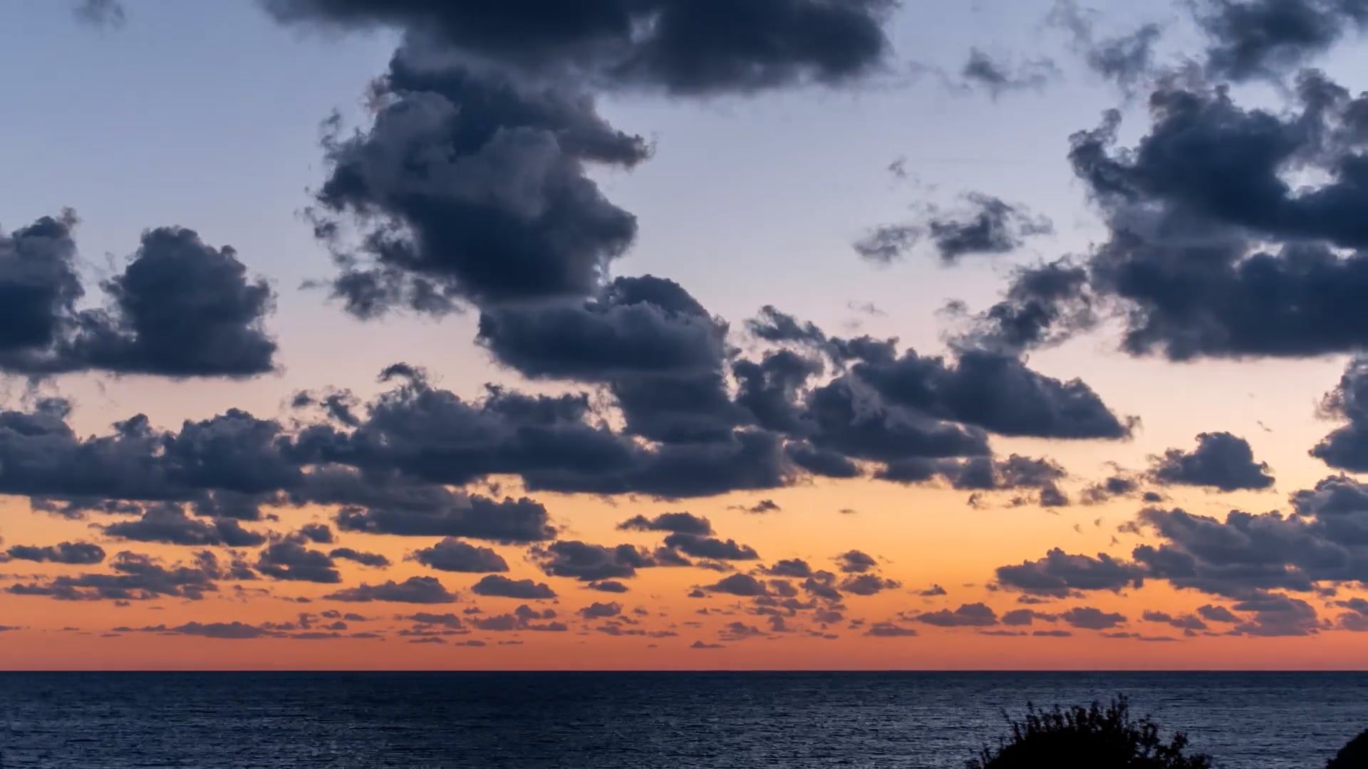 Time Lapse of Moving Clouds over the Sea at Sunset Free Stock Video ...