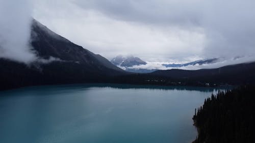 Clouds over Emerald Lake in Banff National Park