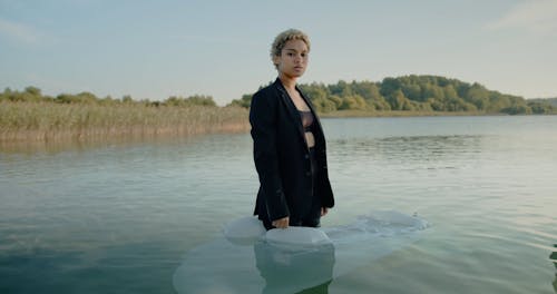 Woman in Suit in Water