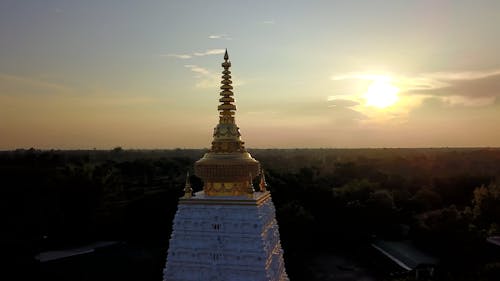 Buddhist Temple at Sunrise