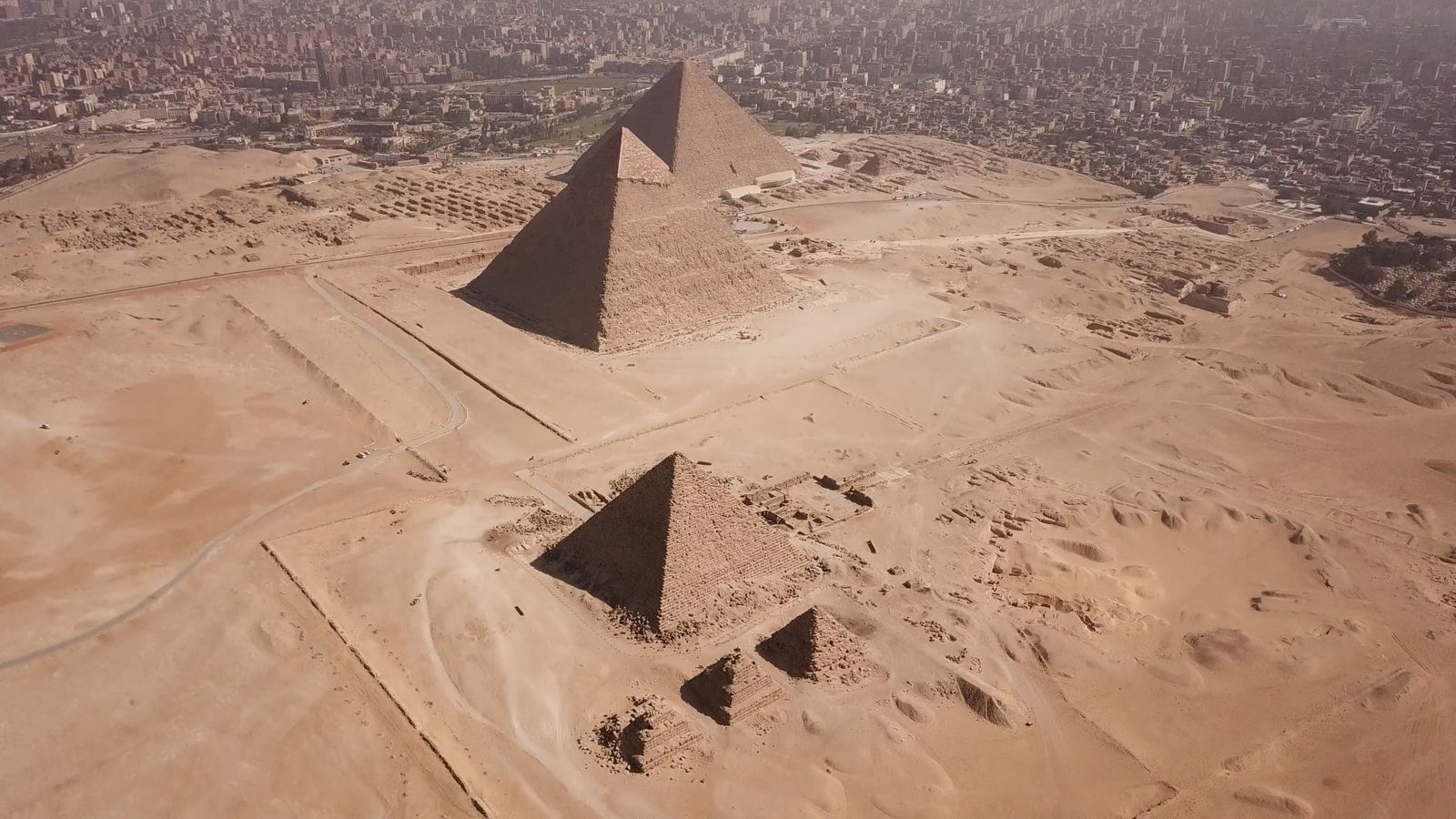 Pyramids Zoom Shot Drone Footage of a Pyramid Free Stock Video Footage, Royalty-Free 4K ...