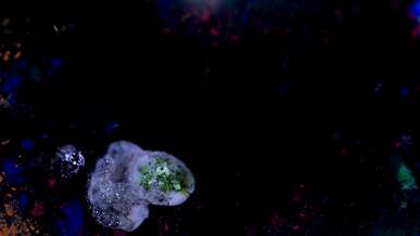 drops of paint mixing together