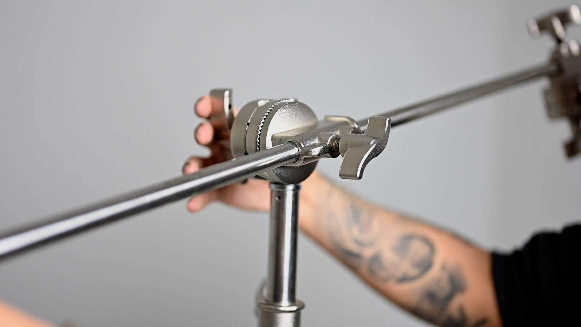 Close up on Hands Adjusting Microphone Stand Free Stock Video Footage ...