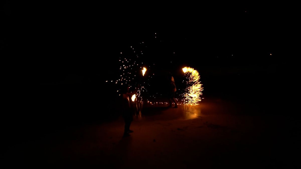 A fire is burning in the dark Free Stock Video Footage, Royalty-Free 4K ...