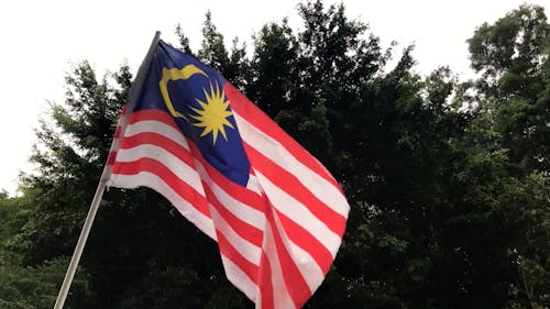 Close-up of a Malaysian Flag