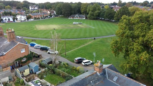 Grass Field in Town