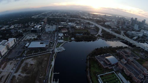 Drone Footage of City