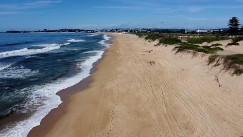 Drone Footage of Beach Waves