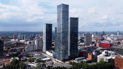 Stunning Aerial View of Manchester Cityscape Free Stock Video Footage ...