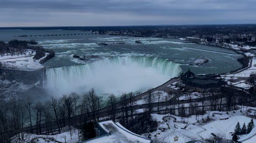 Aerial View of Horseshoe Falls in Canada