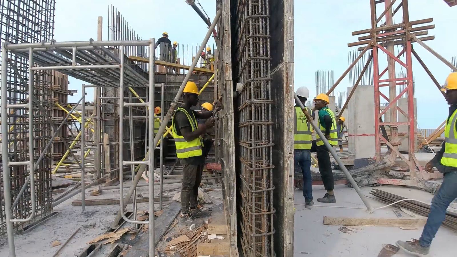 Construction Checking Construction Worker Checking in the Construction Site Free Stock Video ...