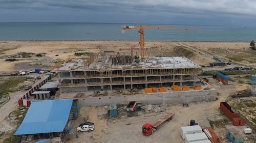 Aerial View of Construction Site