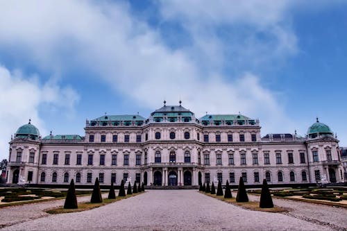 Time Lapse of Moving Clouds over the Belvedere Palace 