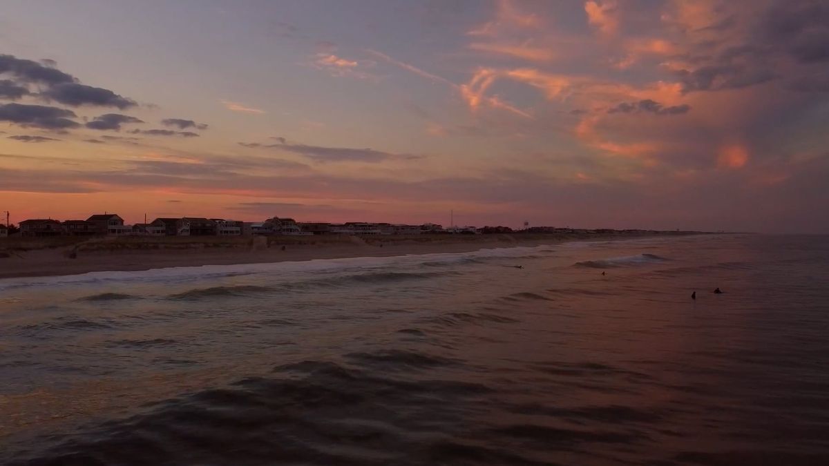 Drone Footage of a Sunset at the Beach Free Stock Video Footage ...