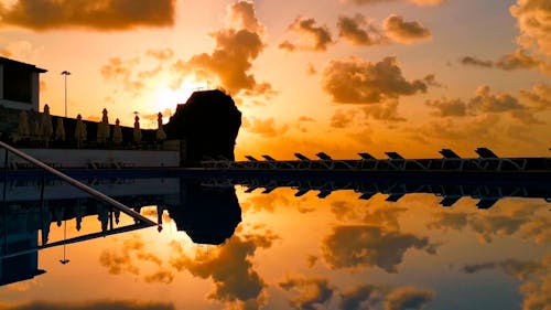 Sunset Sky Reflecting in Water