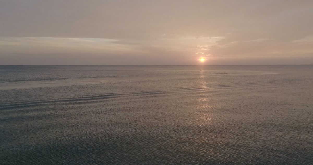 Drone Footage of a Sunset at the Ocean Free Stock Video Footage ...