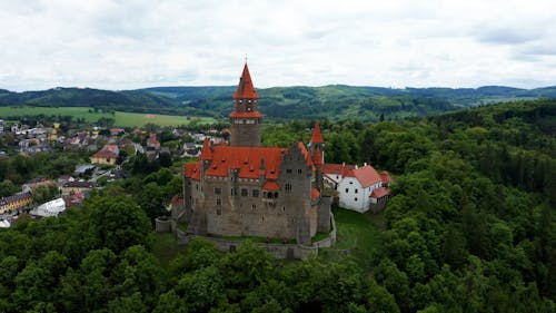 Aerial Shot of Old Castle